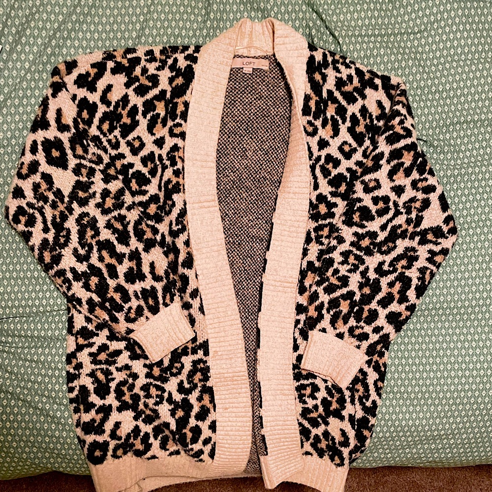 Animal Print Oversized Cozy Cardigan